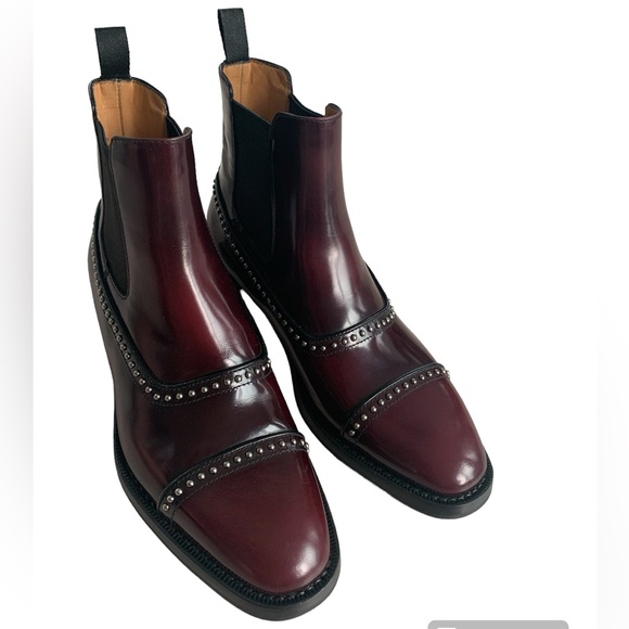 Church's Shoes - ❤️🍀❤️ CHURCH’S Anjelica Polished Fumè Chelsea Boot Stud burgundy size  6 US